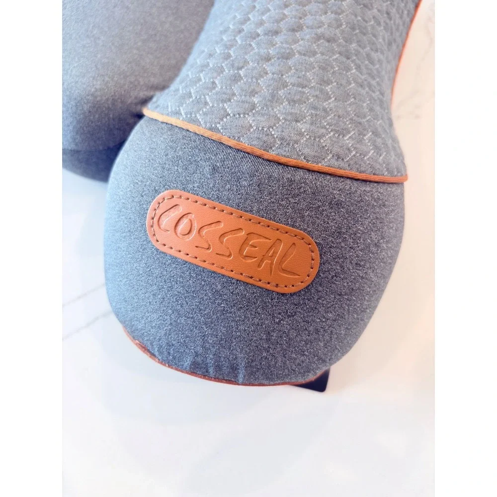 Heated Neck Pillow Gray USB Memory Foam Tech Relief